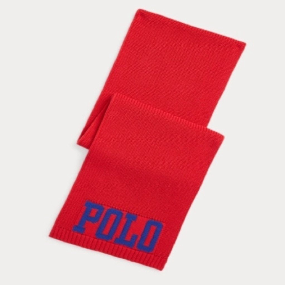 Polo Ralph Lauren Red Cotton Scarf